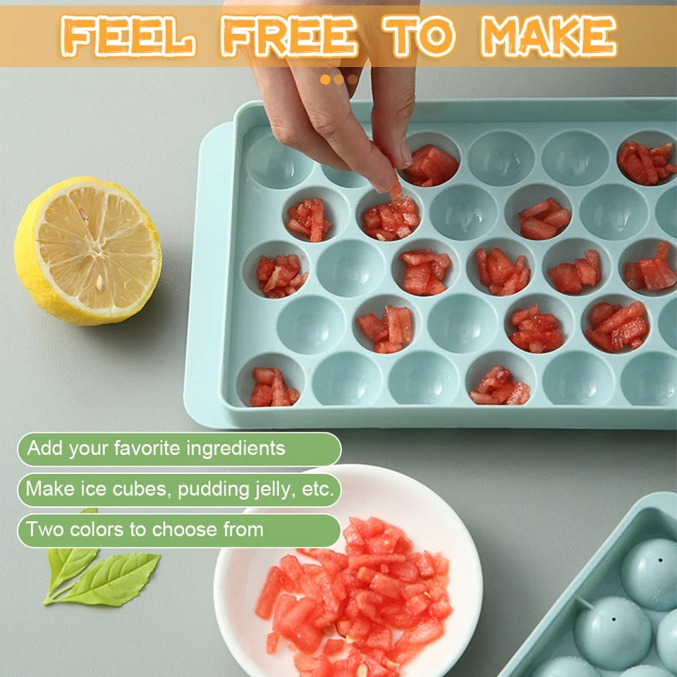18 Grid Spherical Ice Cube Tray