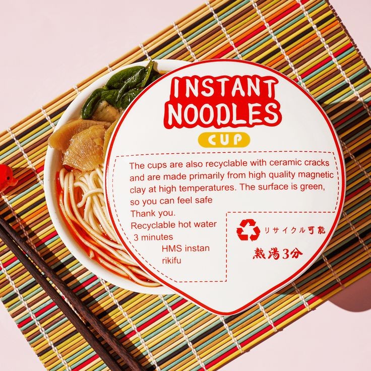 Noodle Bowl (Free Metal Chopsticks)
