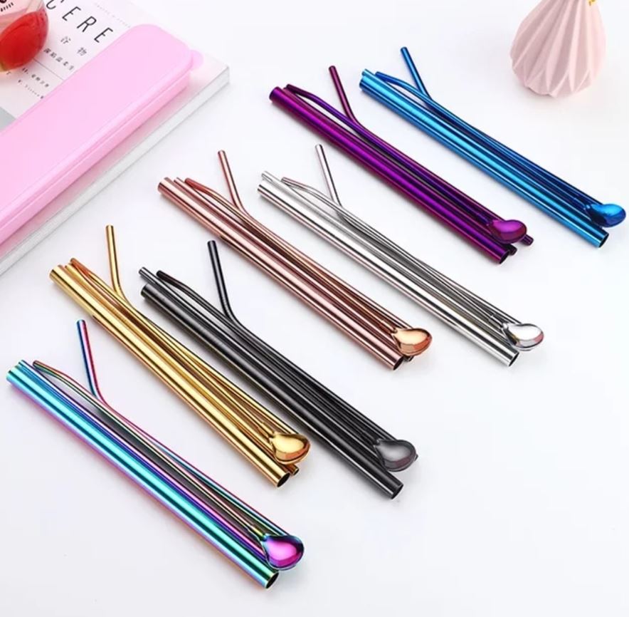 Metal straw set