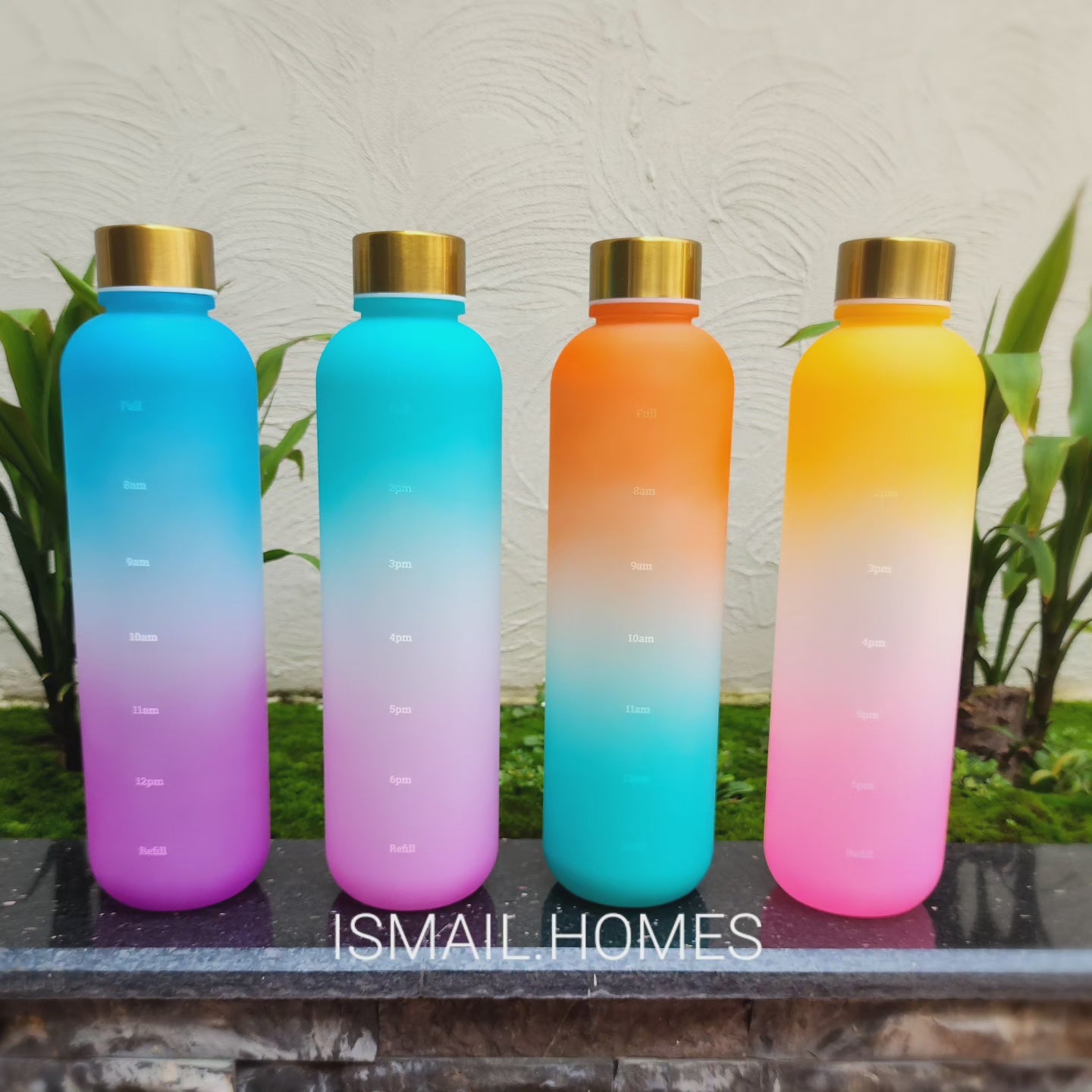 1000ML Gradient Bottle With Gold Cap
