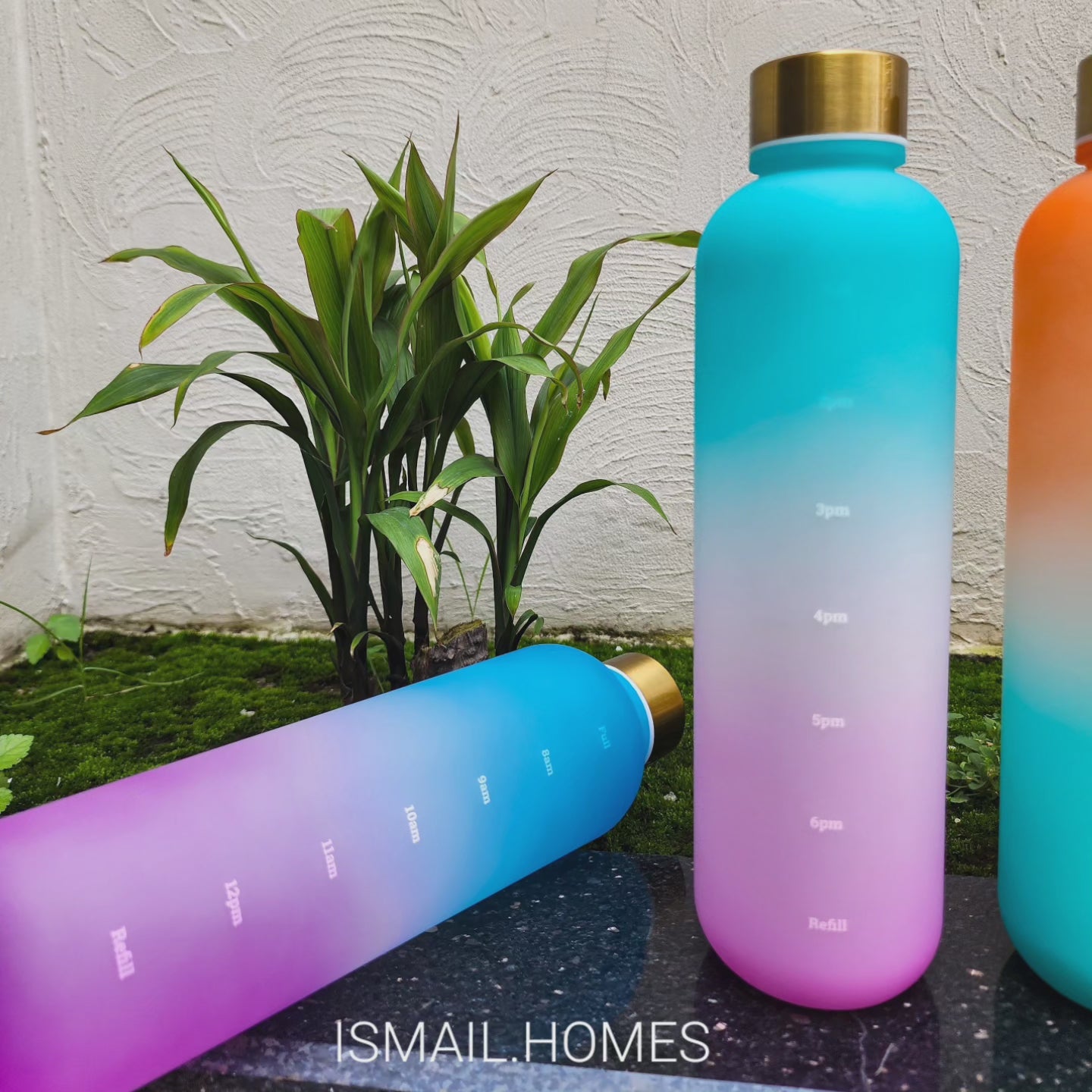1000ML Gradient Bottle With Gold Cap
