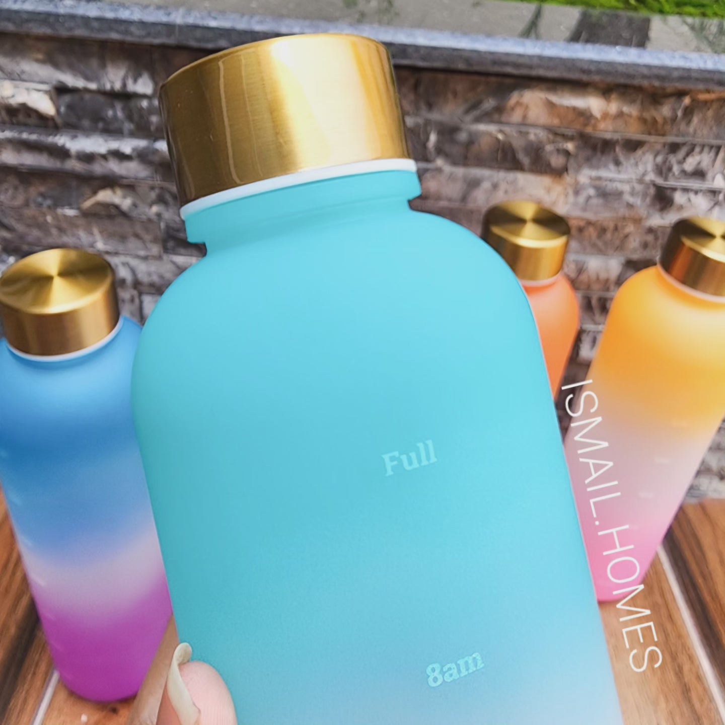 1000ML Gradient Bottle With Gold Cap