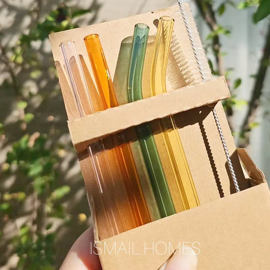 Borosilicate Glass Straw Set (Warm Edition)