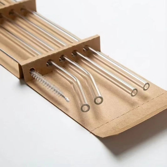 Borosilicate Glass Straw Transparent ( Set of 4)