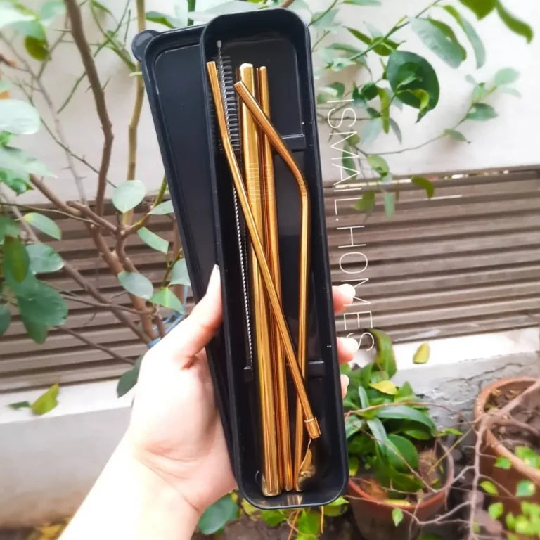 Metal straw set