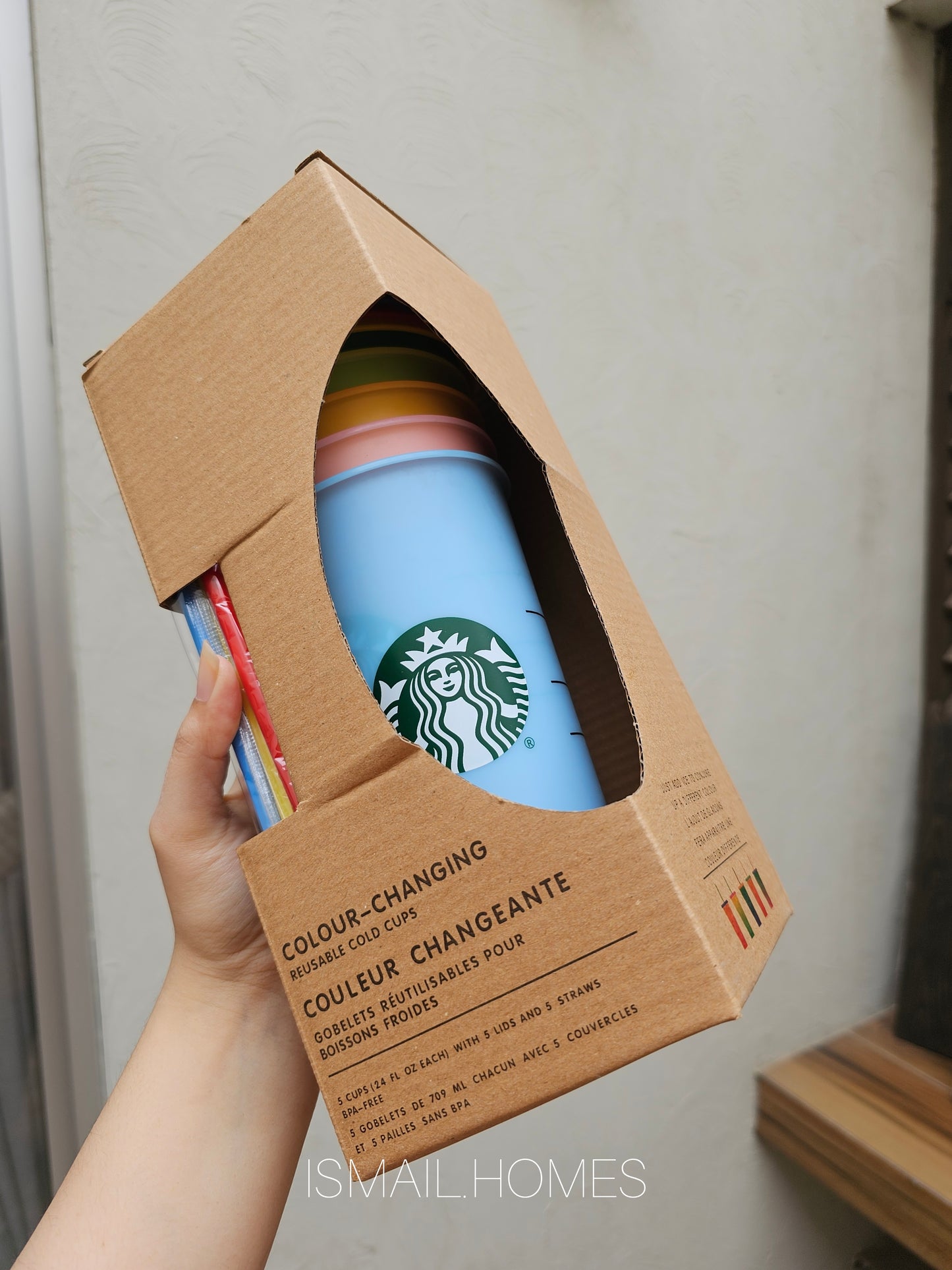 Set of 5 Starbucks Color Changing Cups