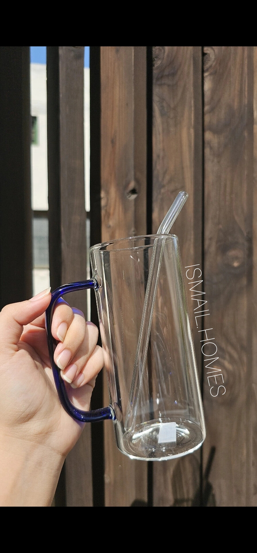 Borosilicate Glass with Glass Straw