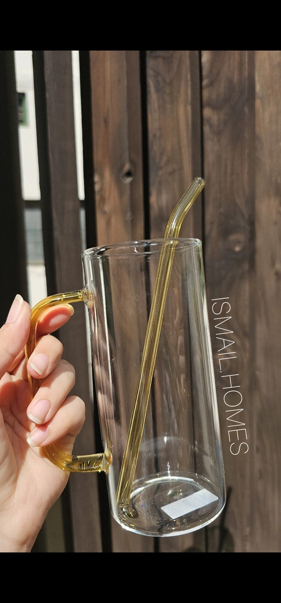 Borosilicate Glass with Glass Straw