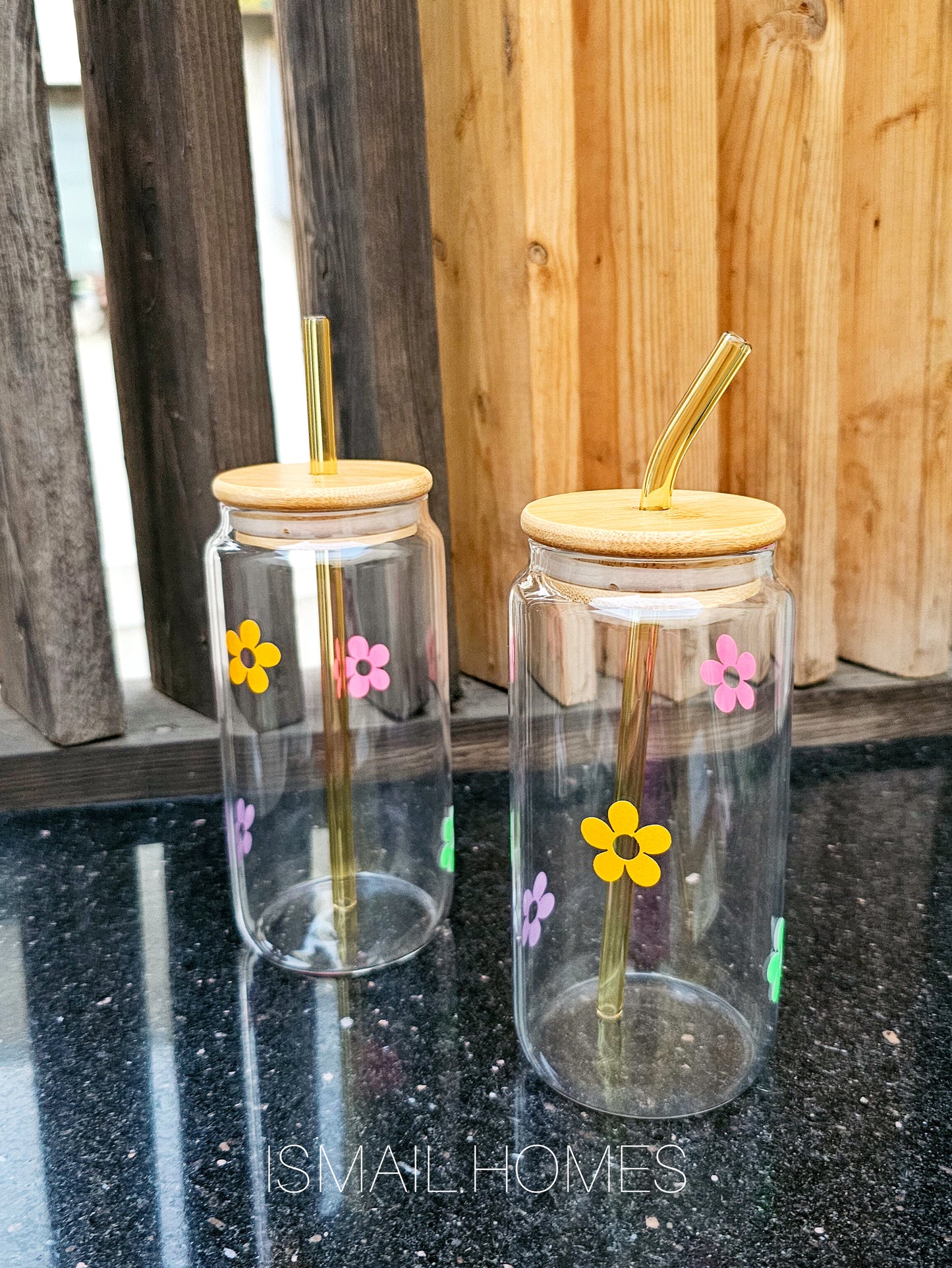 550ml Customized Can Glass with Lid and Colored Straw