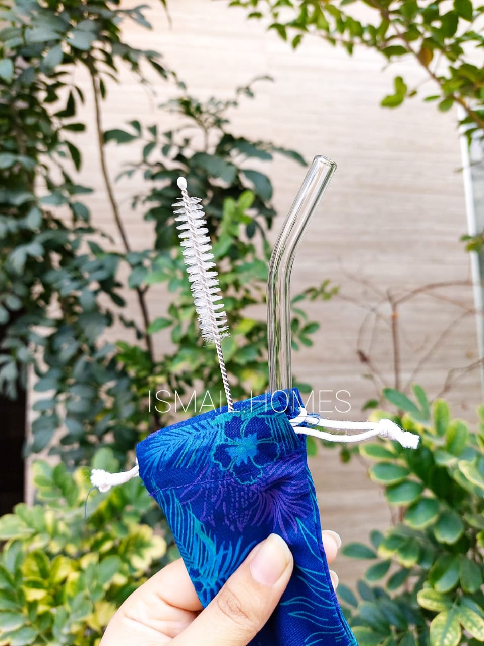 TRANSPARENT BOROSILICATE GLASS STRAW (1 PIECE)