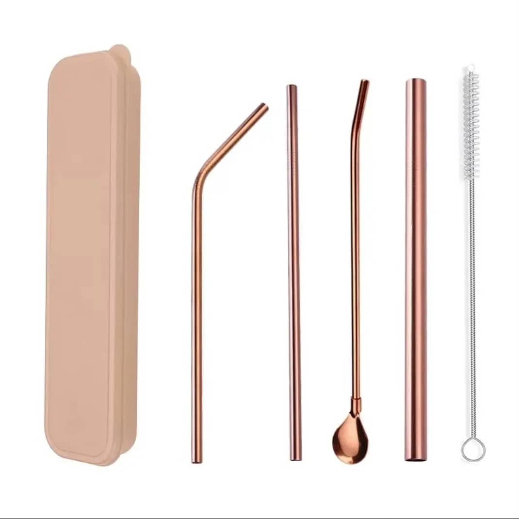 Metal straw set