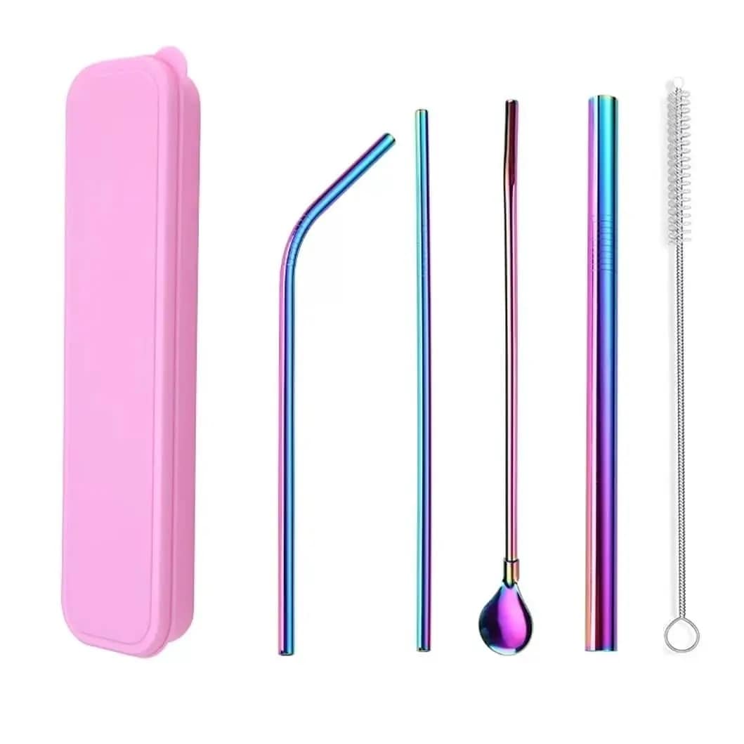 Metal straw set