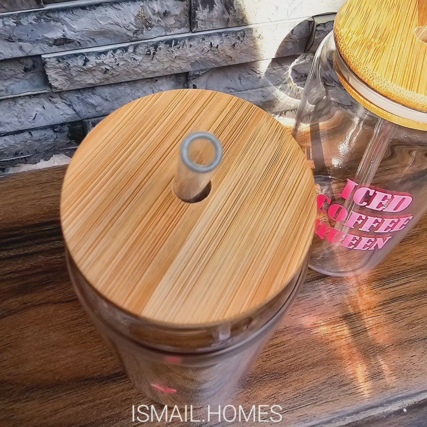 550ML Can Glass with Lid and Glass Straw - Pink Series