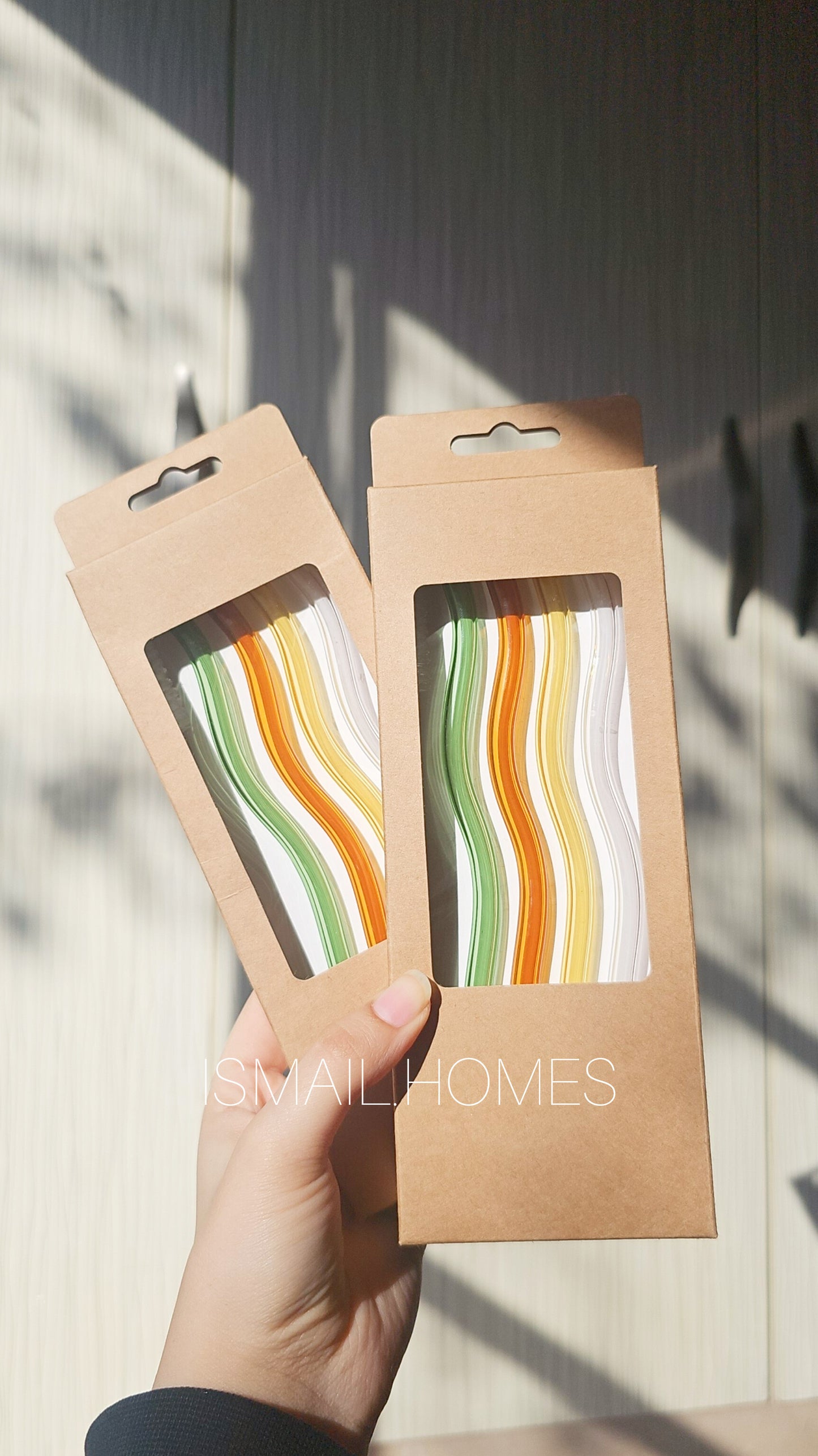 Wavy Glass Straws (Set of 4)