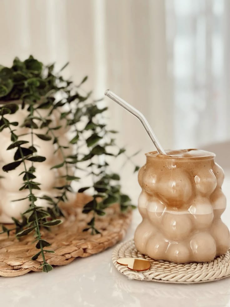 Cloud burst coffee glass