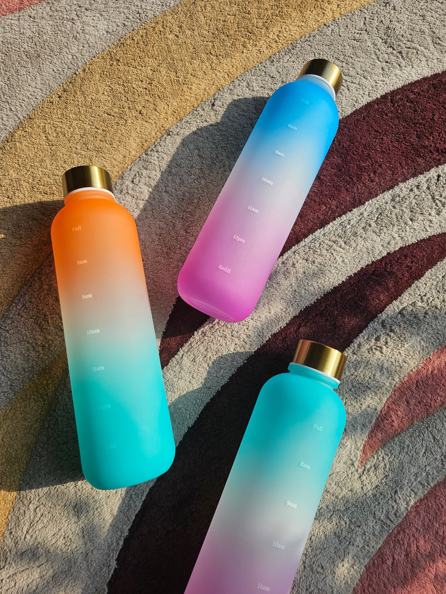 1000ML Gradient Bottle With Gold Cap