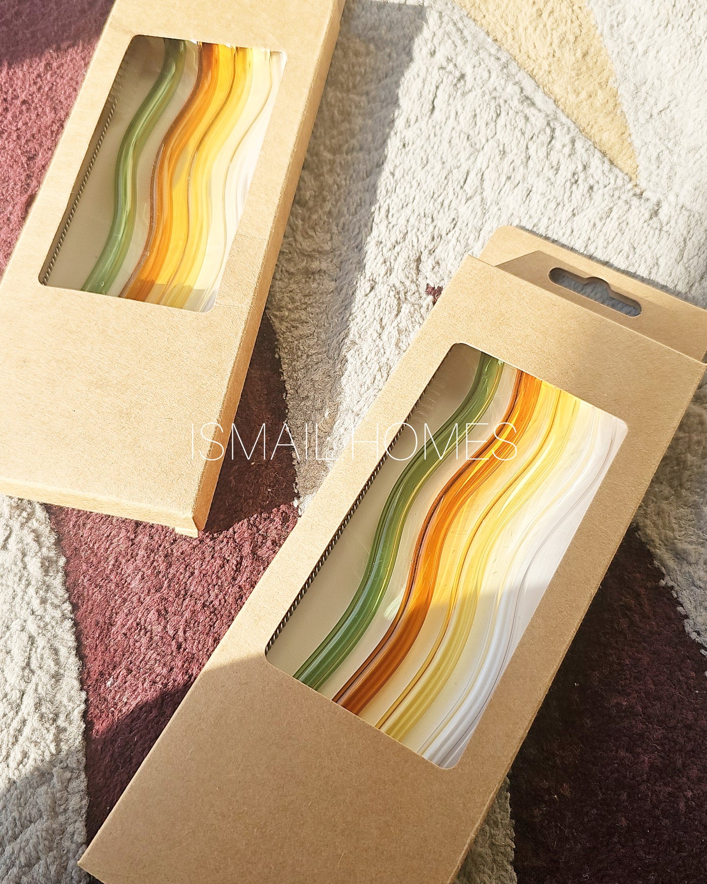 Wavy Glass Straws (Set of 4)