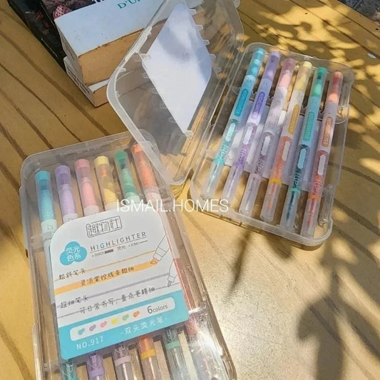 Dual sided Highlighters(Pack of 6)