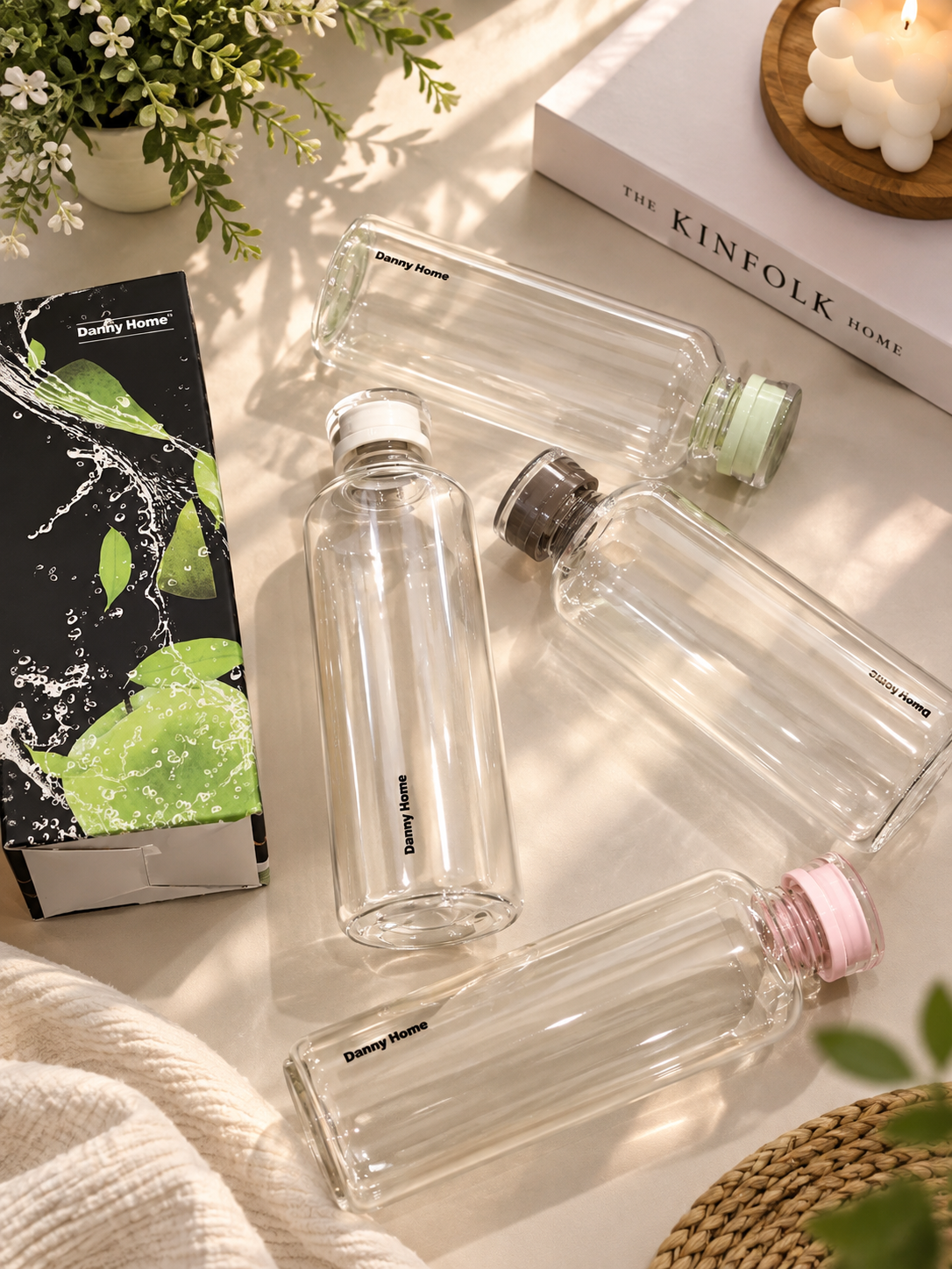 Danny homes glass water bottles
