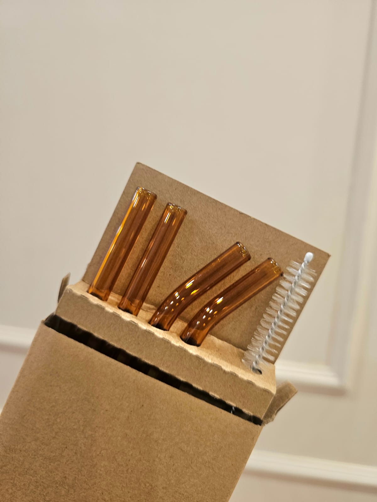 Colored glass straws