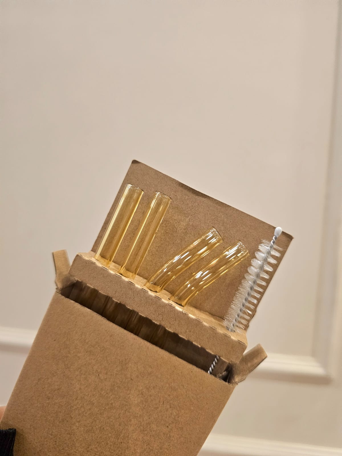 Colored glass straws
