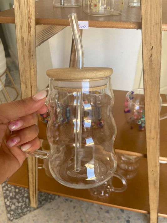 Bubble glass with handle